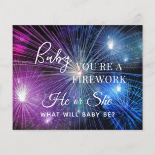 Baby, das du ein Feuerwerk bist, blau pinkfarbenes