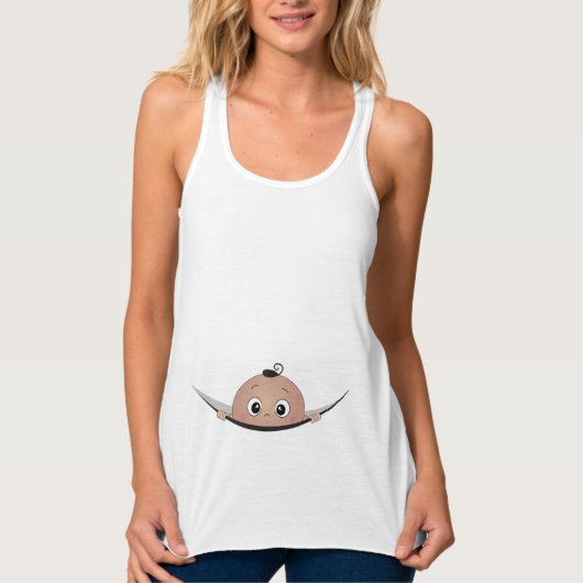 Baby, das heraus schaut tank top (Vorderseite)