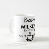 Baby, das Schwangerschaft erwartend braut Kaffeetasse (Vorderseite Links)