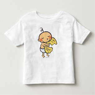 Baby, das weiche gelbe Decke umarmt Kleinkind T-shirt