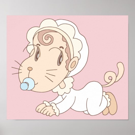Baby, das wie eine Katze aussieht. Poster (Vorne)