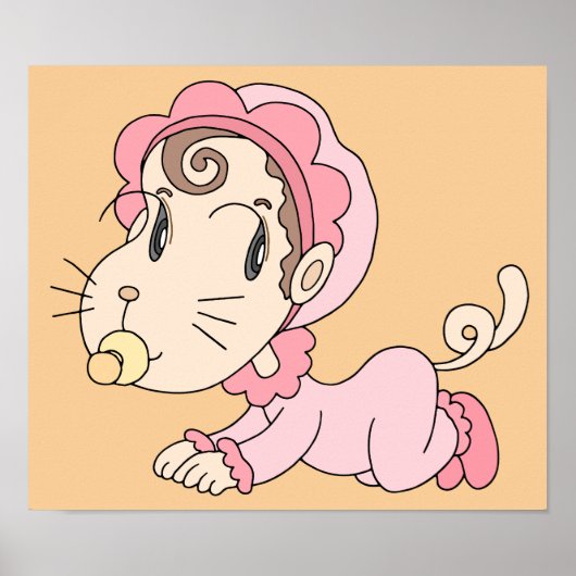 Baby, das wie eine Katze aussieht. Poster (Vorne)