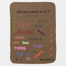 Baby-Decke mit Unisexnamen/, deren Name es ist