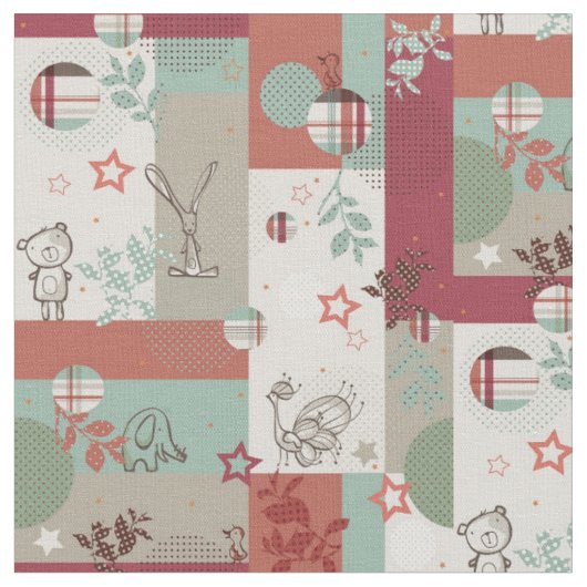 Baby-Decke Muster 2 Stoff (Nahaufnahme)