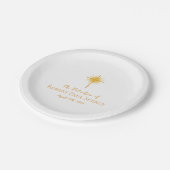 Baby Dedication/Christening Paper Plate Pappteller (Schrägansicht)