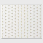 Baby Dedication Cream & Gray Cross Geschenkpapier (Flach)