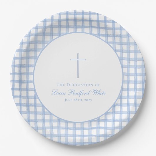 Baby Dedication/Taufen Celebration Plate Pappteller (Vorderseite)