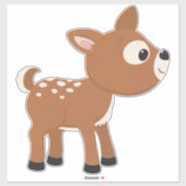 Baby Deer Baby Kinderzimmer Wanddekor Aufkleber (Blatt)