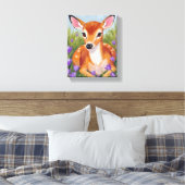 Baby Deer Fawn Animal Painting Leinwanddruck (Insitu (Schlafzimmer))