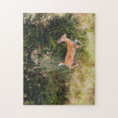Baby Deer Fawn Art Puzzle (Vertikal)