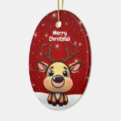 Baby Deer, Fawn, Doe 🦌 🎄Cute Merry Christmas Keramik Ornament (Links)
