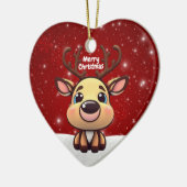 Baby Deer, Fawn, Doe 🦌 🎄Cute Merry Christmas Keramik Ornament (Links)