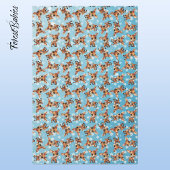 Baby Deer, Fawn, Doe, Rentier 🦌 Blau, Schneeflock Seidenpapier