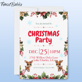 Baby Deer, Fawn, Doe, Rentier 🦌 🎄 Feierlich Feiertagskarte