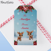 Baby Deer, Fawn, Doe, Rentier 🦌 🎄 Schnee Geschenkanhänger
