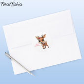 Baby Deer, Fawn, Doe, Rentier 🦌 🎄 Weihnachten Runder Aufkleber