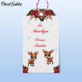 Baby Deer, Fawn, Doe, Rentier 🦌 Weiß Geschenkanhänger