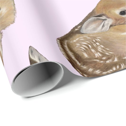 Baby Deer Fawn Geschenkpapier (Rolleneckpunkt)