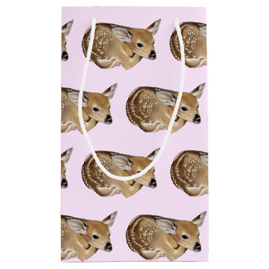 Baby Deer Fawn Kleine Geschenktüte (Rückseite)
