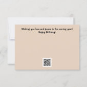 Baby Deer Fawn Relaxen Flat Birthday Card Einladung (Rückseite)