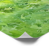 Baby Deer Fawn Twins in Nature Wasserfarbe Kunst Poster (Ecke)