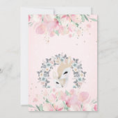 Baby Deer Floral Drive by Baby Dusche Einladung (Rückseite)