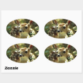 Baby Deer Geschenke Ovaler Aufkleber (Blatt)