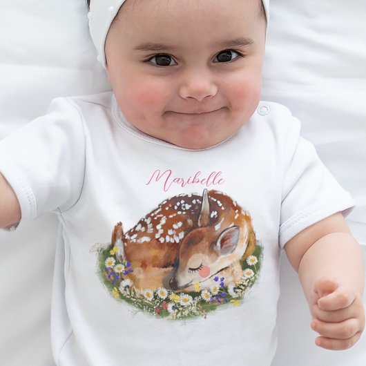 Baby Deer Girl Baby Strampler