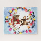 Baby Deer in einem Kranz Jigsaw Puzzle (Horizontal)