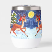 Baby Deer in Weihnachtsmannmütze "Kunst von Kinder (Vorderseite)