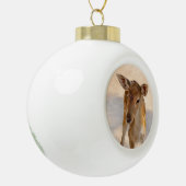 Baby Deer Keramik Kugel-Ornament (Links)