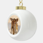 Baby Deer Keramik Kugel-Ornament (Rechts)