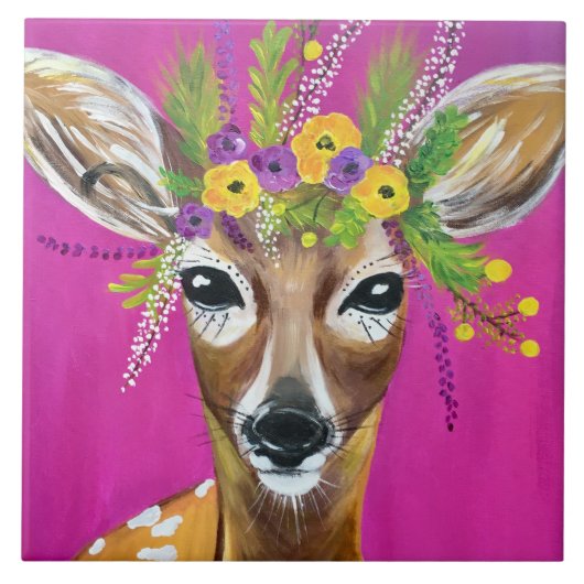 Baby Deer Keramik Tile Fliese (Vorderseite)