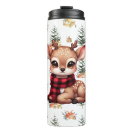 Baby Deer mit Buffalo Kariert Thermosbecher