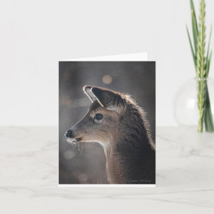 Baby Deer mit den Niedlichsten Ohren konzentriert Karte