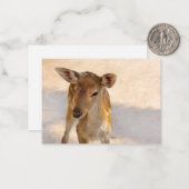 Baby Deer Mitteilungskarte (Vorderseite/Rückseite Beispiel)