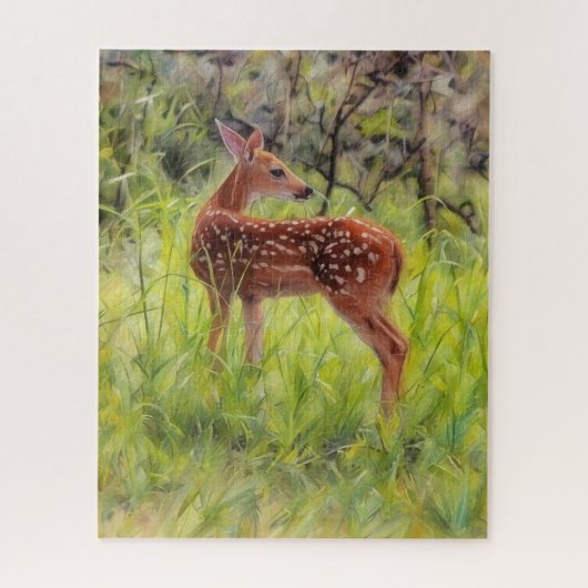 Baby Deer Nature Art Big Puzzle (Vertikal)