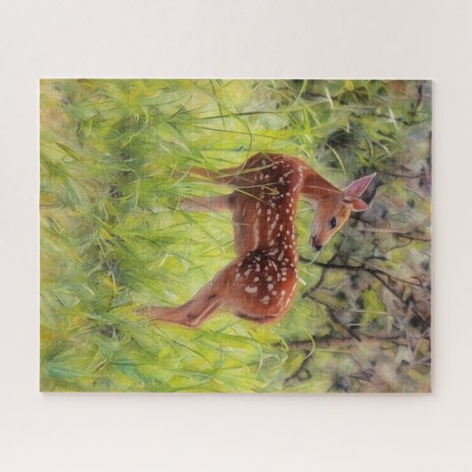 Baby Deer Nature Art Big Puzzle (Horizontal)