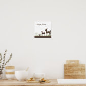Baby Deer Personalisiert Poster (Küche)