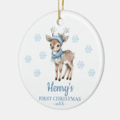 Baby Deer Personalized Baby's First Christmas Keramik Ornament (Links)