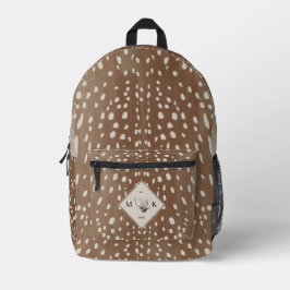Baby Deer Spots Animal Print Muster Monogram Bedruckter Rucksack