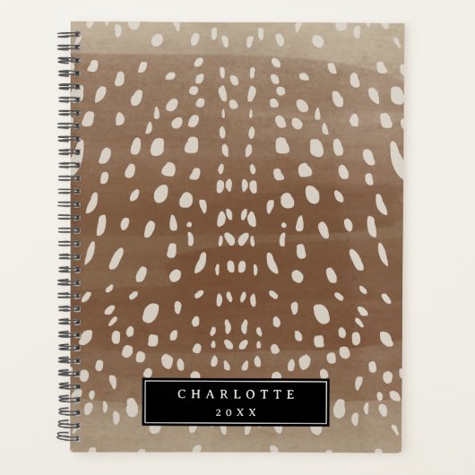 Baby Deer Spots Tierdruckmuster Planer (Vorderseite)