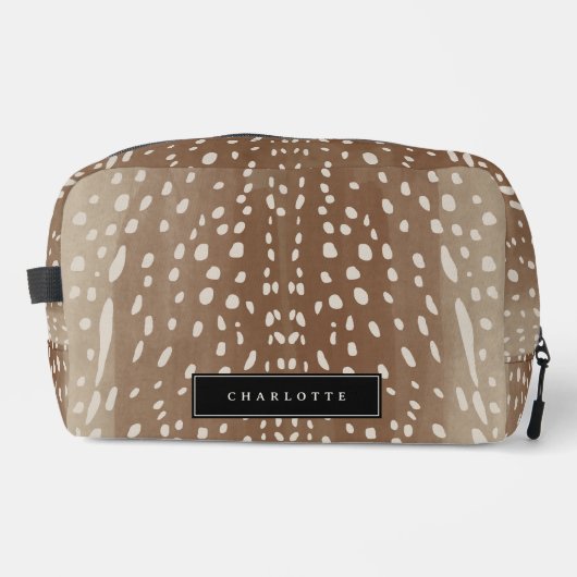 Baby Deer Spots Tierdruckmuster Waschbeutel (Vorderseite)