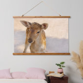 Baby Deer Wandteppich Mit Holzrahmen (Schlafzimmer)