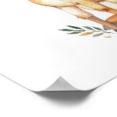 Baby Deer Watercolor Kinderzimmer Print digital Poster (Ecke)