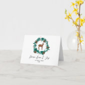 Baby Deer Weihnachtskleider Malerei Karte (Gelbe Blume)