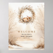 Baby Deer Wild Baby Animals Baby Dusche willkommen Poster (Vorne)