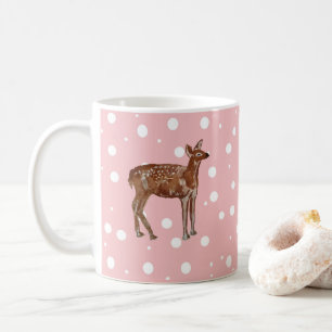 Baby Deer Wilderness Weihnachtsmalerei Kaffeetasse