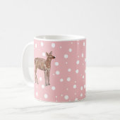 Baby Deer Wilderness Weihnachtsmalerei Kaffeetasse (Vorderseite Links)
