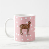 Baby Deer Wilderness Weihnachtsmalerei Kaffeetasse (Links)